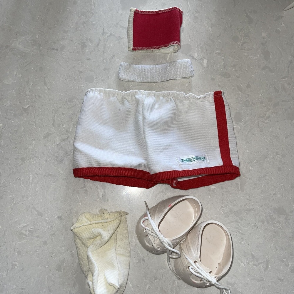 Vintage Cabbage Patch Kids Basketball Outfit Jersey Red Shorts Coleco